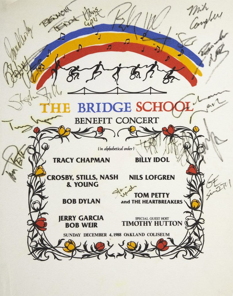 II Bridge Benefit Concert Poster Signed by the artists including Tracy Chapman