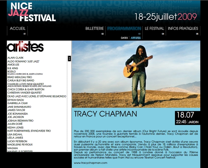 Tracy Chapman @ Nice Jazz Festival
