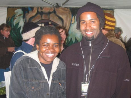Tracy Chapman and Austin Willacy backstage at We The Planet