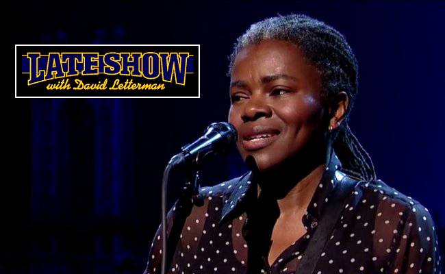 Tracy Chapman on Letterman performing "Stand By Me"